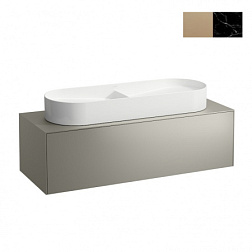 Модуль под раковину Sonar 117,5х45,5х34 см, золото/столешница черный мрамор, система push-to-open 4.0547.1.034.140.1 Laufen